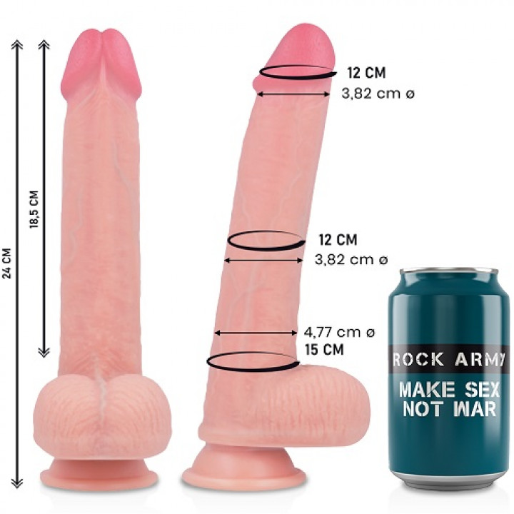 Dildo RockArmy Liquid Silicone - Kingcobra 24 cm