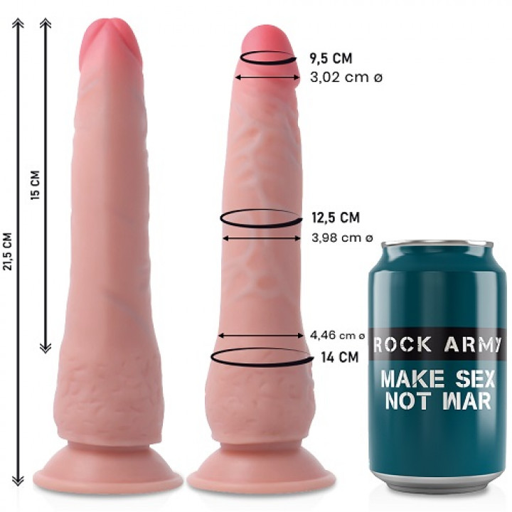 Dildo RockArmy Dual Sensitive - Crusader 21.5 cm