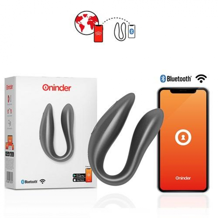Oninder Double Pleasure Lisboa - Vibrador Casal com App - Preto