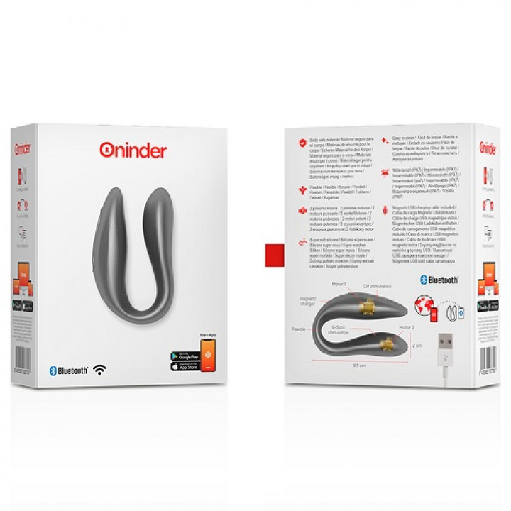 Oninder Double Pleasure Lisboa - Vibrador Casal com App - Preto