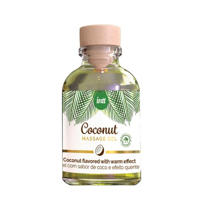 Intt Coconut Massage Gel - Gel Massagem Vegano Com Sabor a Coco e Efeito Quente 30ml
