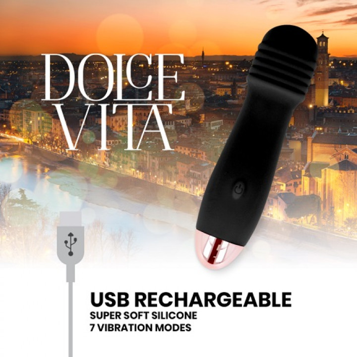 Mini Vibrador Dolce Vita 3 Preto