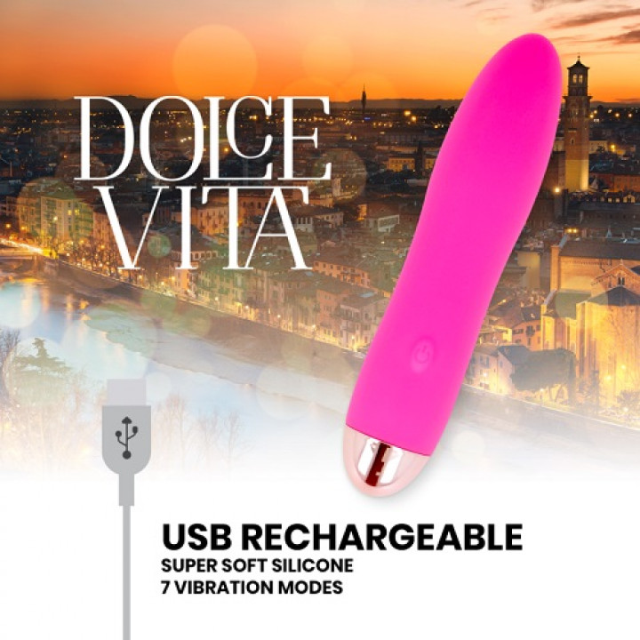 Mini Vibrador Dolce Vita 4 Rosa