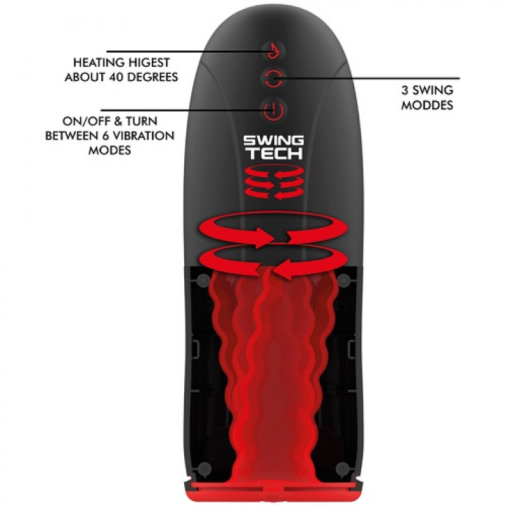 Masturbador Jamyjob Swing-R - Calor, Oscilação e Vibração