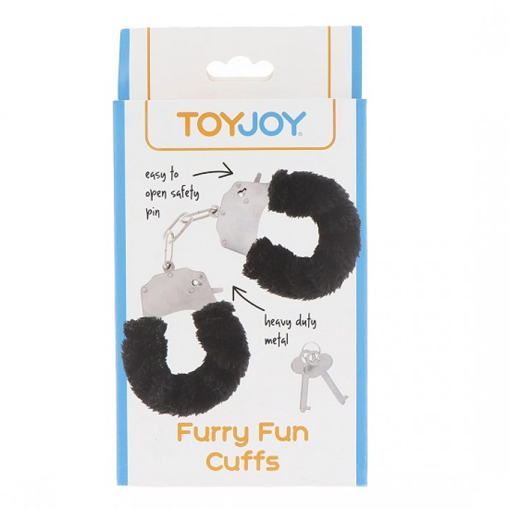 Algemas com Peluche Toyjoy Furry Fun Cuffs Pretas