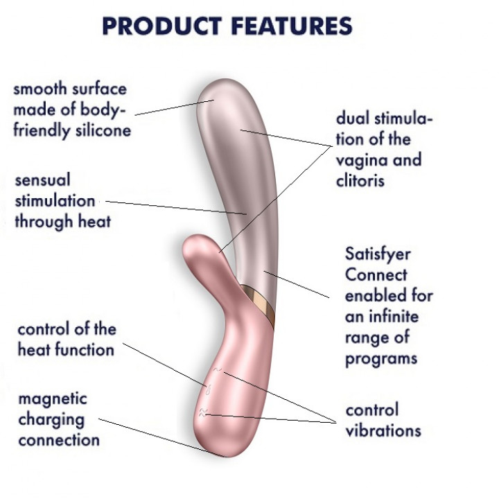 Vibrador Satisfyer Hot Lover com Aquecimento + App - Rosa e Bege