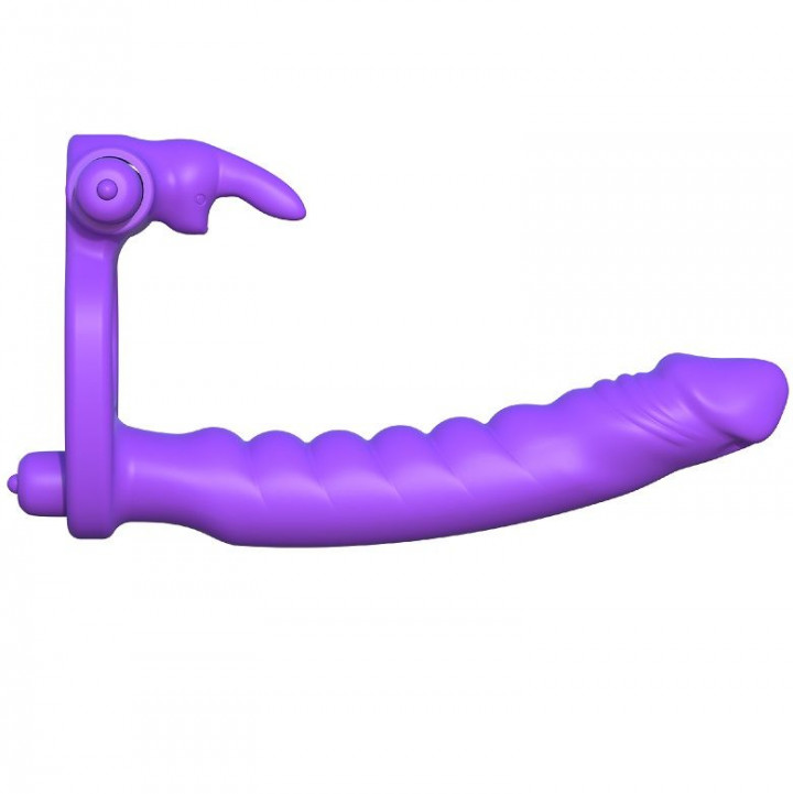 Anel Vibratório - Fantasy C-Ringz Silicone Double Penetrator Rabbit