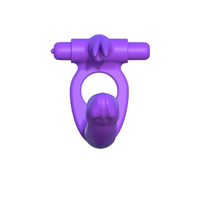 Anel Vibratório - Fantasy C-Ringz Silicone Double Penetrator Rabbit