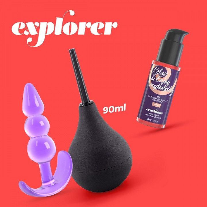 Duche Anal Explorer Crushious com Plug + Lubrificante - 90 ml