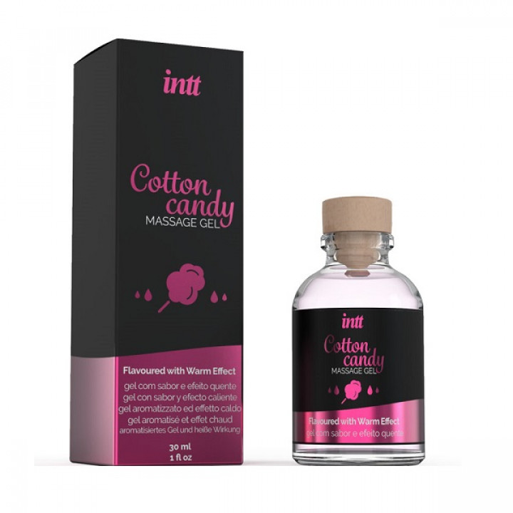 Intt Cotton Candy Massage Gel - Gel Massagem Com Sabor e Efeito Quente 30ml
