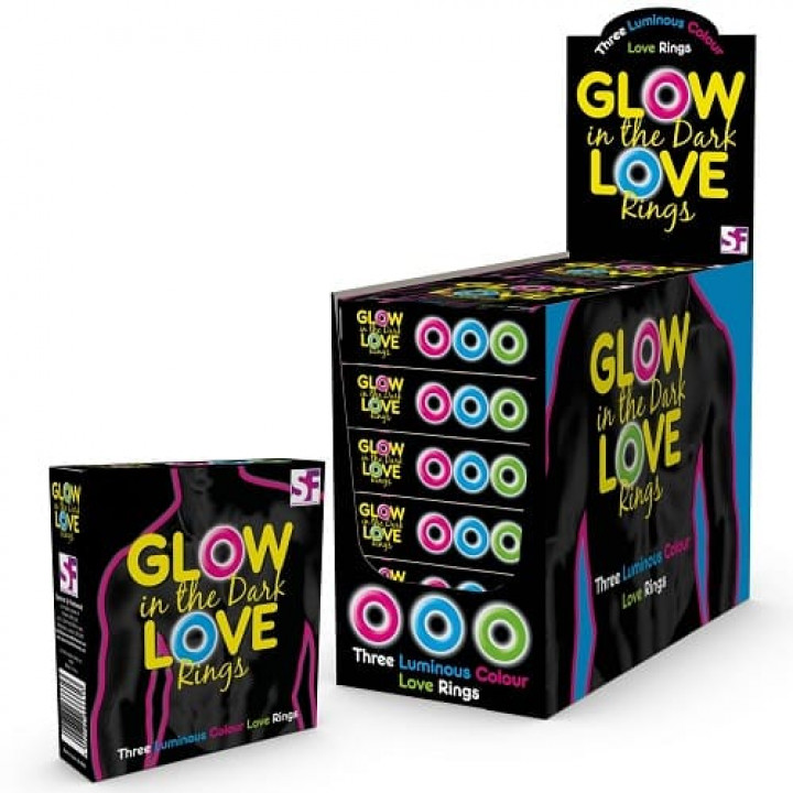 Anéis Pénis Spencer and Fleetwood Glow In The Dark Love Rings