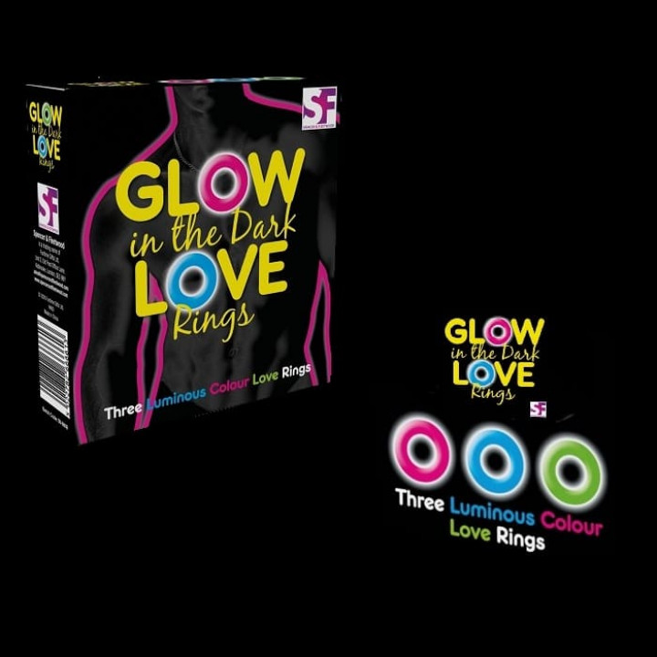 Anéis Pénis Spencer and Fleetwood Glow In The Dark Love Rings
