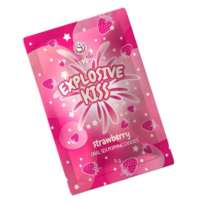 Secret Play Explosive Kiss - Rebuçados Explosivos Para Sexo Oral  - Morango