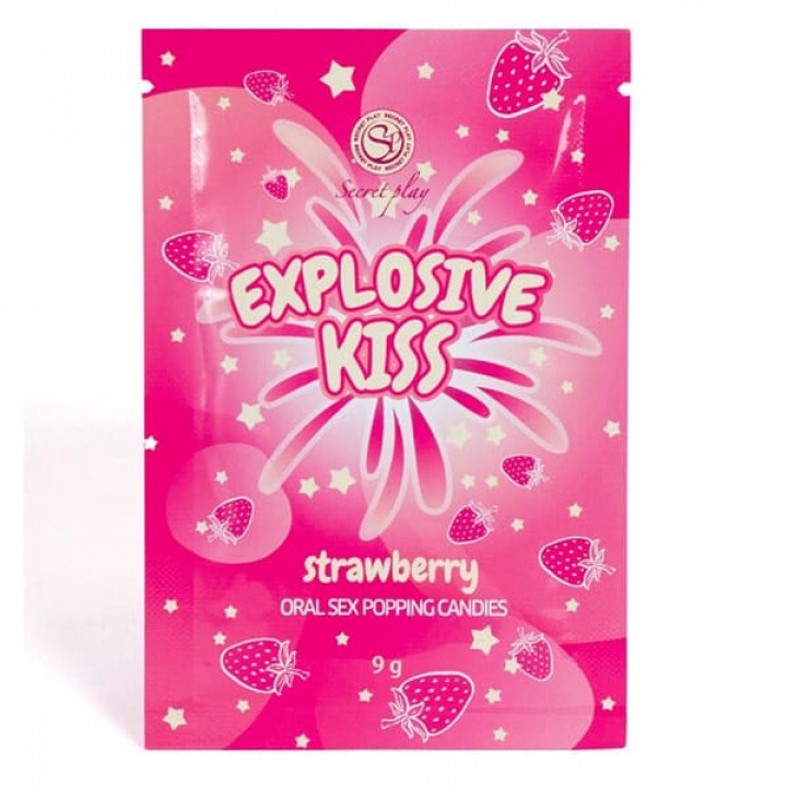 Secret Play Explosive Kiss - Rebuçados Explosivos Para Sexo Oral  - Morango