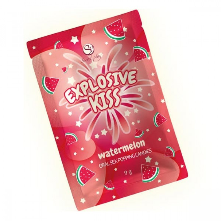 Secret Play Explosive Kiss - Rebuçados Explosivos Para Sexo Oral - Melancia