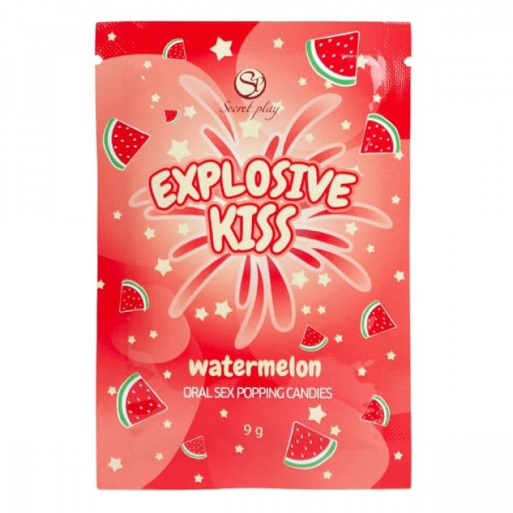 Secret Play Explosive Kiss - Rebuçados Explosivos Para Sexo Oral - Melancia