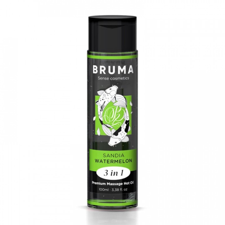 Óleo de Massagem -  Bruma 3 in 1 Premium Massage Hot Oil - Melancia 100 ml