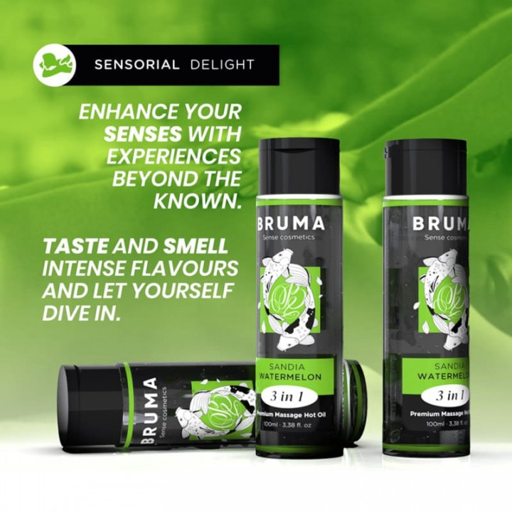 Óleo de Massagem -  Bruma 3 in 1 Premium Massage Hot Oil - Melancia 100 ml