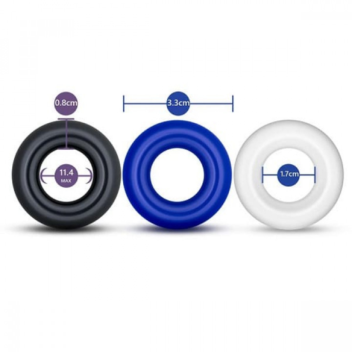 Anéis Pénis - Donut Rings-Assorted 3 Pack