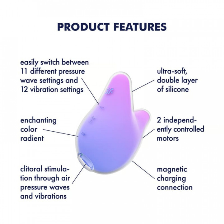 Satisfyer Mermaid Vibes - Lilás e Rosa