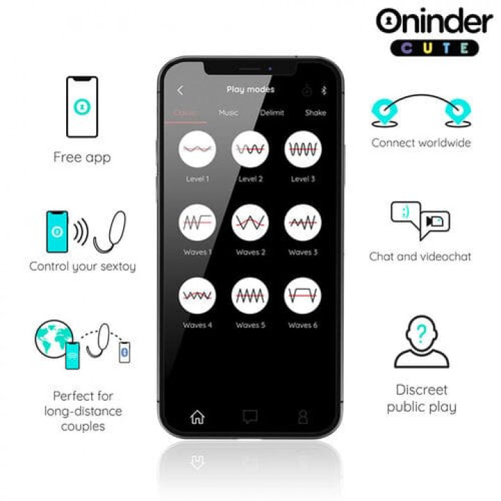 Ovo Vibratório com Esferas Giratórias e App Oninder Cute