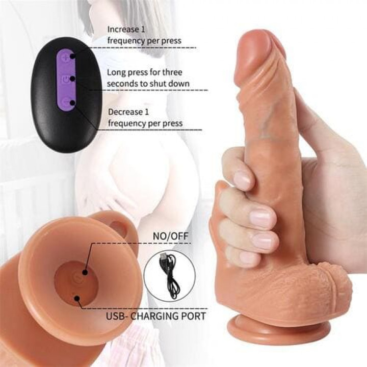 Vibrador Realístico Shequ Julian 21.5 x 4 cm