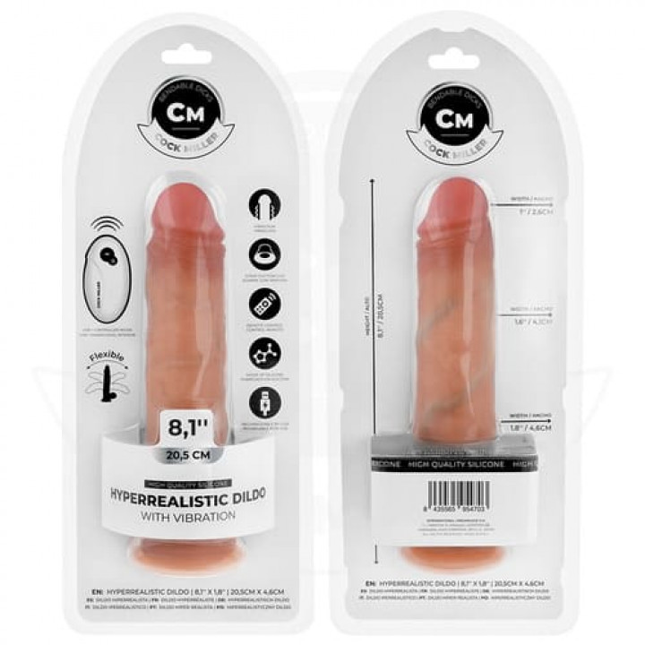 Vibrador Hiper-Realista com Comando Cock Miller - 20.5 cm