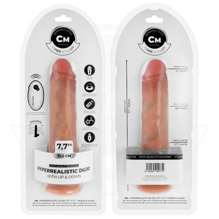 Vibrador Hiper-Realista com Impulso e Comando Cock Miller - 19.5 cm
