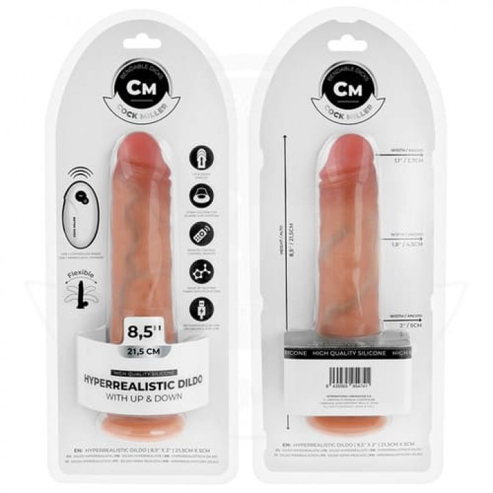 Vibrador Hiper-Realista com Impulso e Comando Cock Miller - 21.5 cm