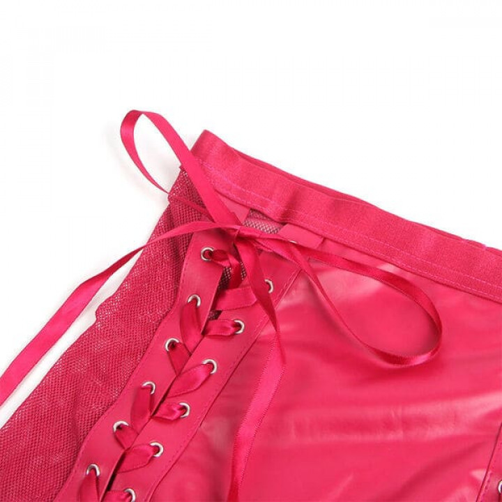 Conjunto Subblime Couro Pu Vermelho - S/M