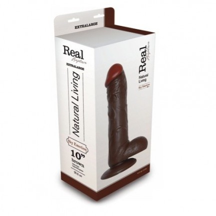 Dildo Realístico Real Rapture Sky Emotion 10' 25.5 cm Preto