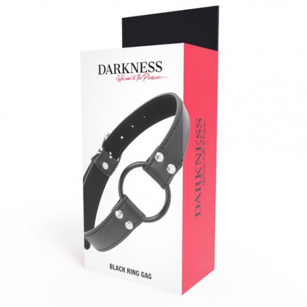 Mordaça Darkness Black Ring Gag
