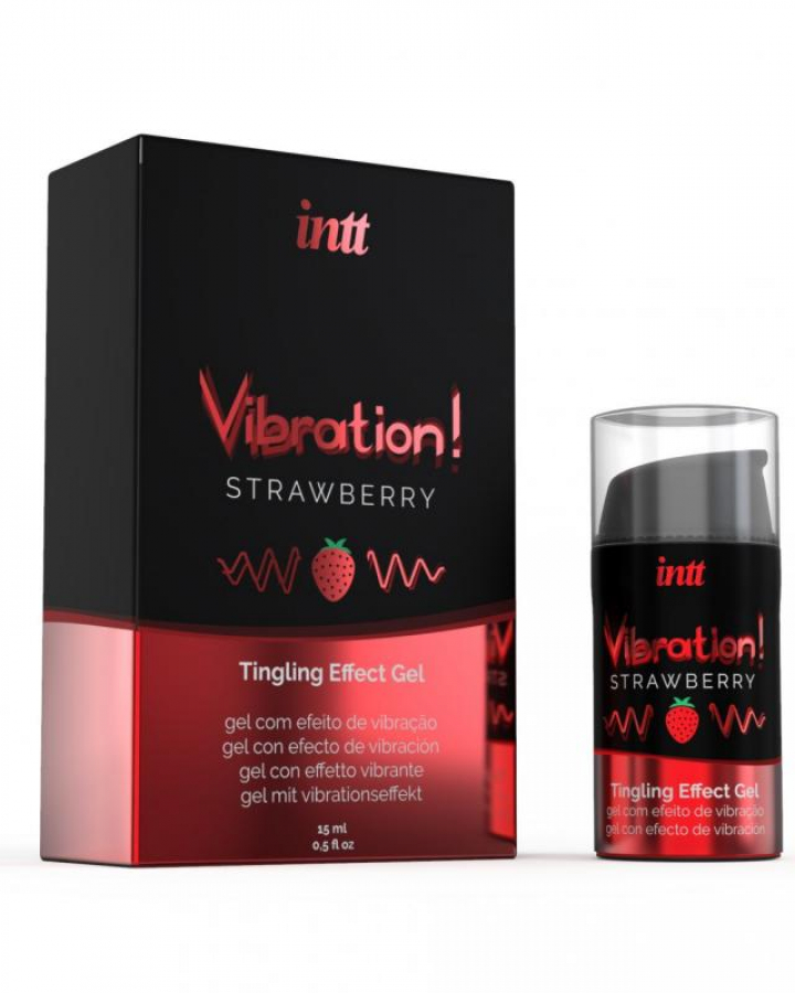 Vibrador Liquido Intt Vibration! Morango 15 ml