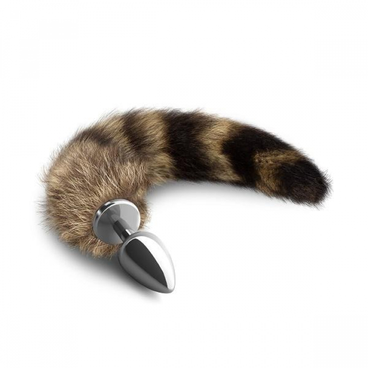 Plug Anal em Metal Crushious Com Cauda Foxy Silver