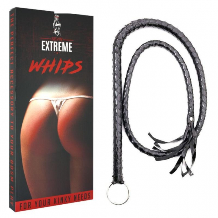 Chicote Entrançado Extreme Braided Leather Bullwhip