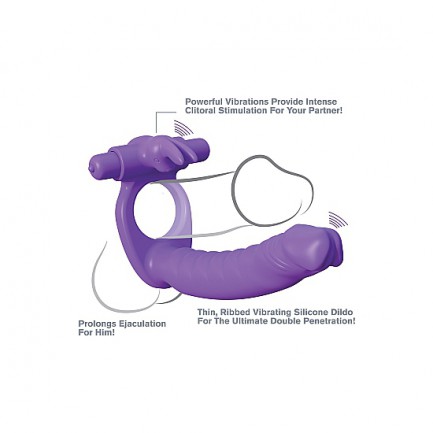 Anel Vibratório - Fantasy C-Ringz Silicone Double Penetrator Rabbit