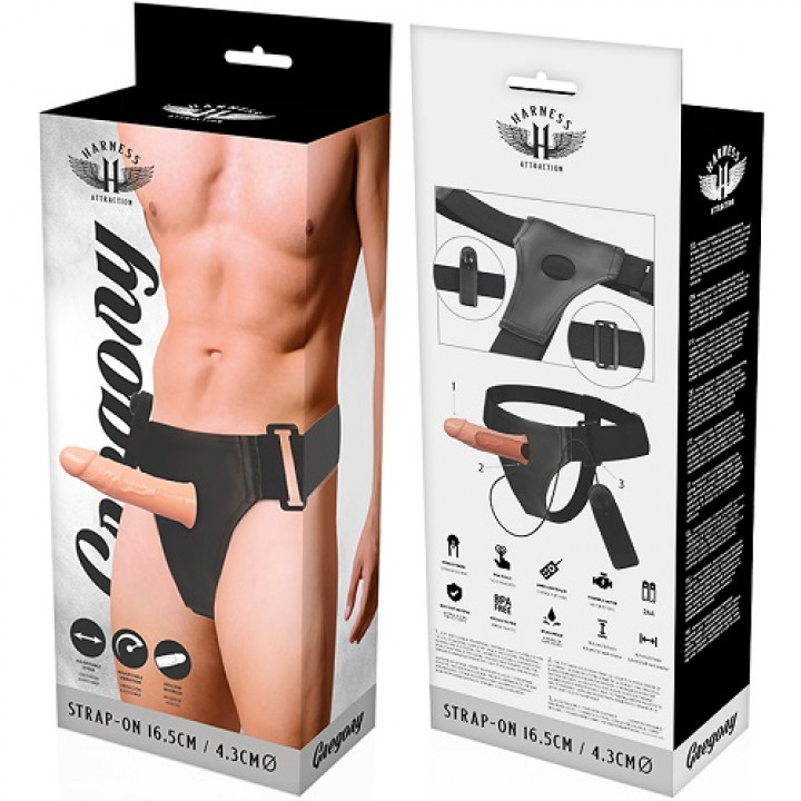 Strap On Oco Com Vibração Harness Attraction Gregory 16.5 cm