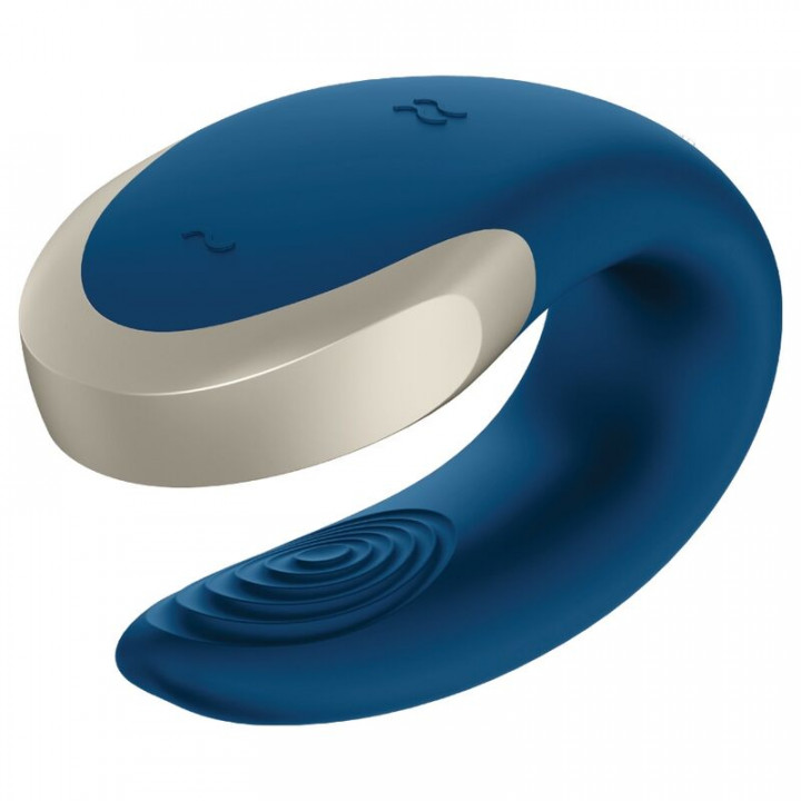 Satisfyer Luxury Double Love com App - Azul