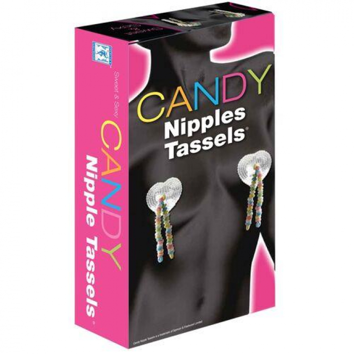 Tapa Mamilos Candy Black Nipple Tassels