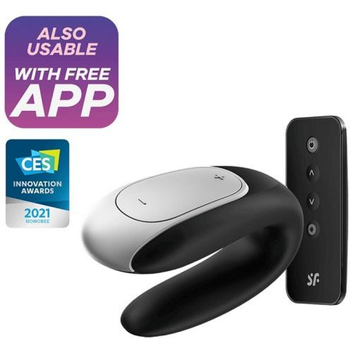 Satisfyer Double Fun com App - Preto