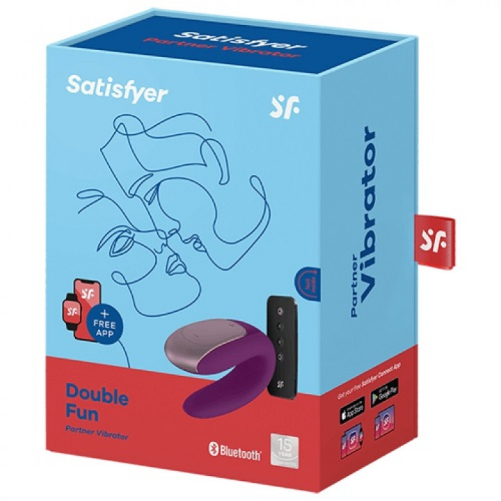 Satisfyer Double Fun com App - Roxo
