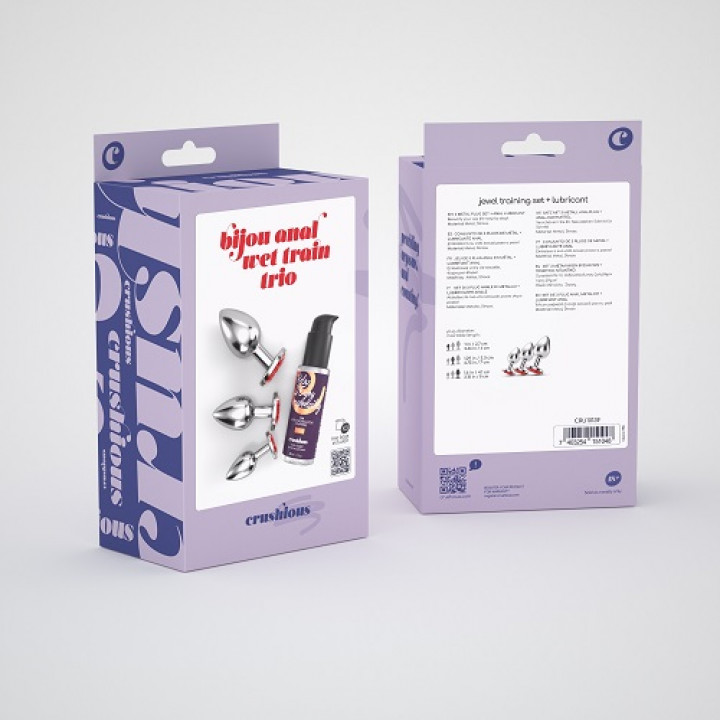 Plugs Anais Crushious Bijou Anal Wet Train Trio - Vermelho