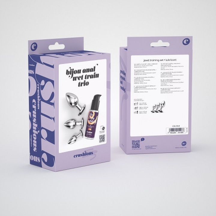 Plugs Anais Crushious Bijou Anal Wet Train Trio - Preto