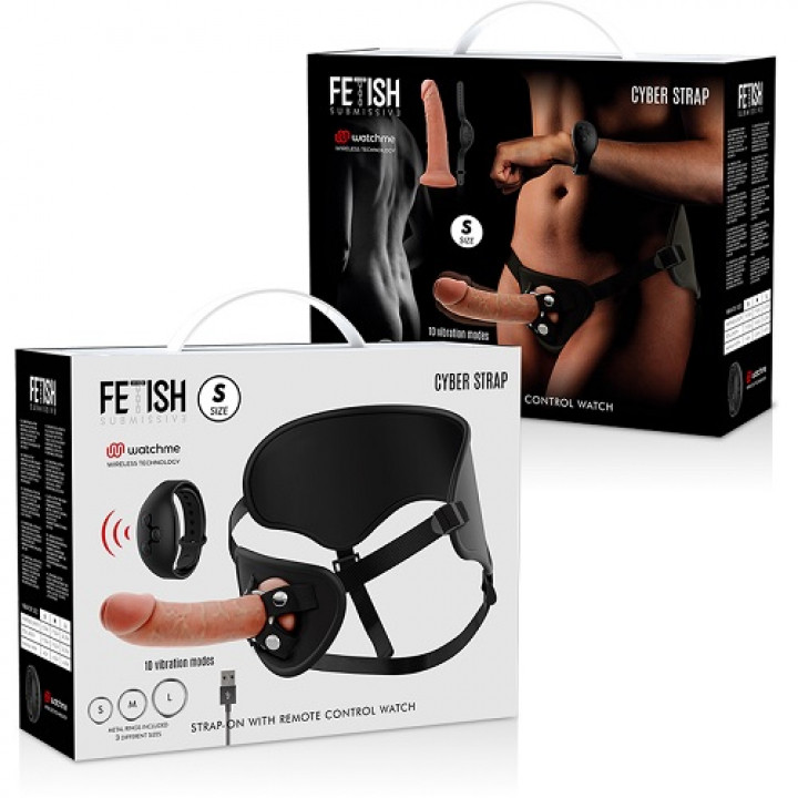 Strap On Fetish Submissive Cyber Strap com Controlo Remoto - S