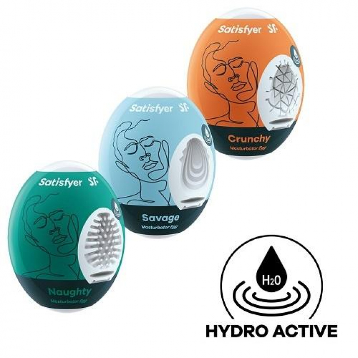 Satisfyer Masturbator Eggs - Naughty + Savage + Crunchy