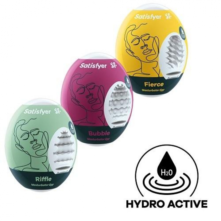 Satisfyer Masturbator Eggs - Riffle + Bubble + Fierce