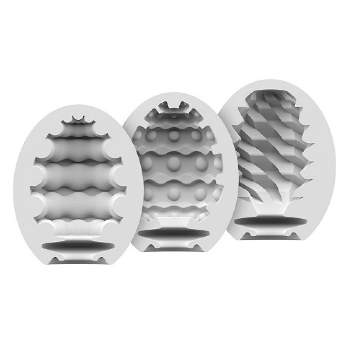 Satisfyer Masturbator Eggs - Riffle + Bubble + Fierce