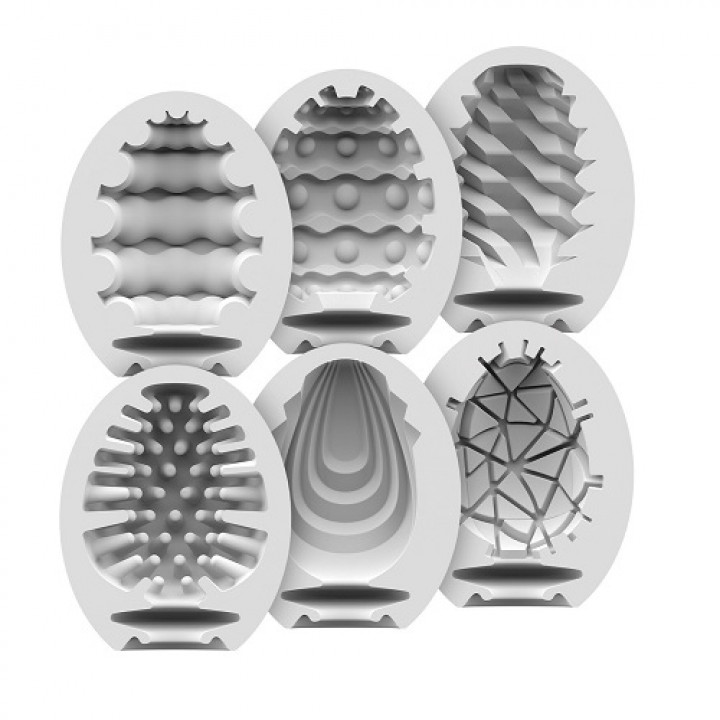 Satisfyer Masturbator Eggs - Riffle + Bubble + Naughty + Crunchy + Savage + Fierce