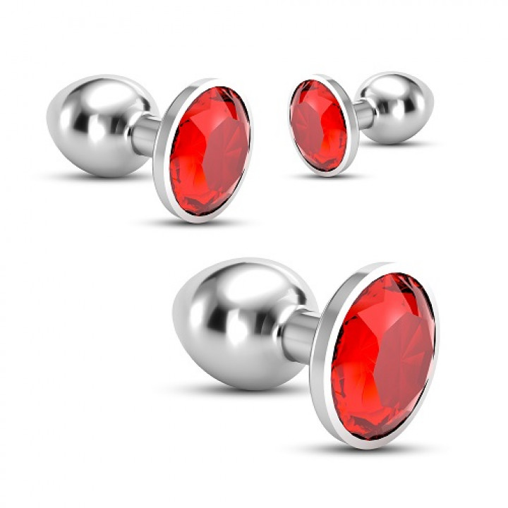 Plugs Anais Crushious Bijou Anal Wet Train Trio - Vermelho
