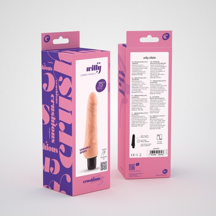 Vibrador Realistico Crushious Willy 19 cm